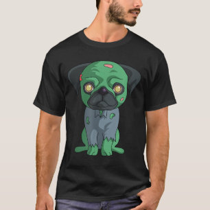 T-shirt Pug zombie