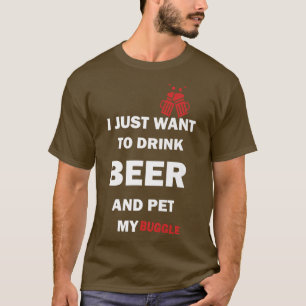 T-shirt Puggle Amoureux des chiens Bière Tee - shirts Drôl