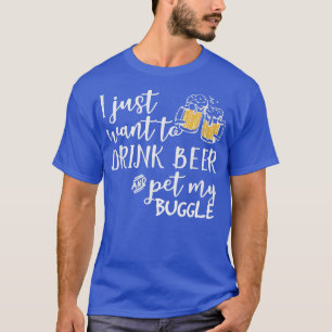 T-shirt Puggle Amoureux des chiens Bière Tee - shirts Funn