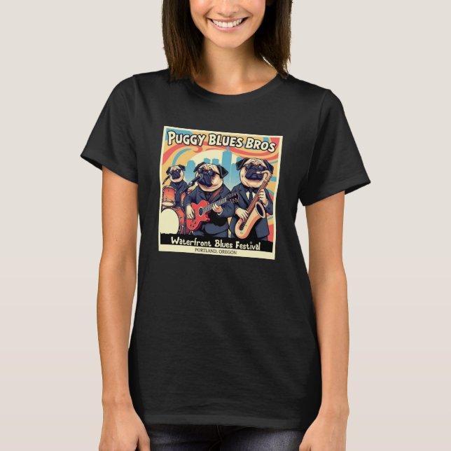 T-shirt Puggy Blues Bros. Portland Oregon (Devant)