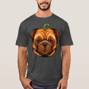 T-shirt Pugkin Pug Citrouille Halloween Thanksgiving Homme