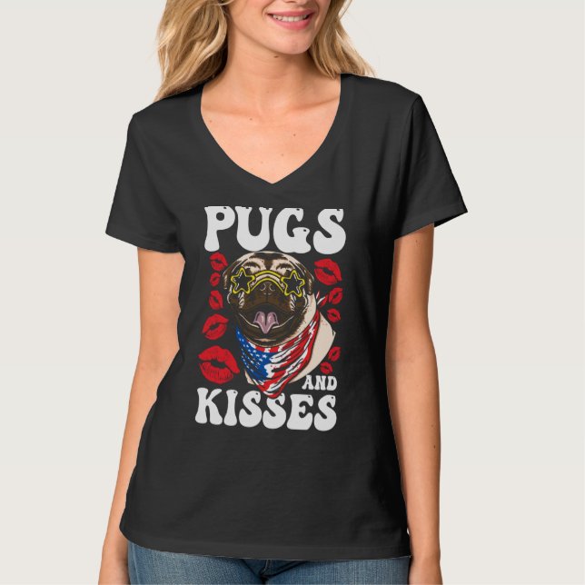 T-shirt Pugs and Kisses (Devant)