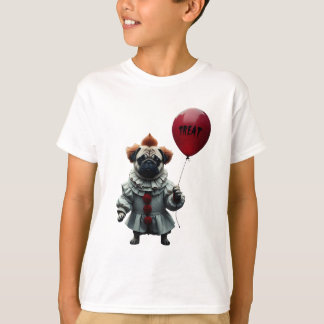 T-shirt Pugwise the Clown – Funny Halloween Pug