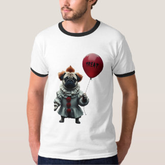 T-shirt Pugwise the Clown – Funny Halloween Pug