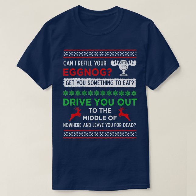 T-shirt Puis-Je Remplir Vos Vacances De Noël Amusantes (Design devant)