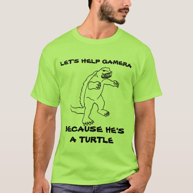 T-shirt Puisqu'il est une tortue (Devant)