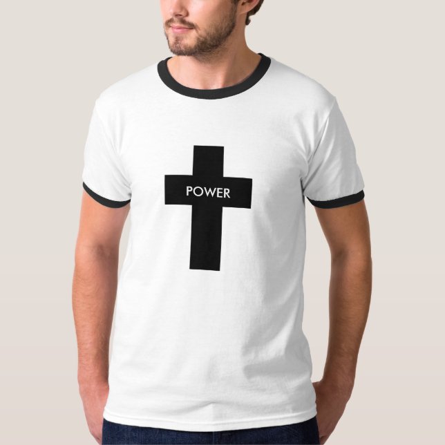 T-shirt Puissance de la pièce en t chrétienne de la (Devant)