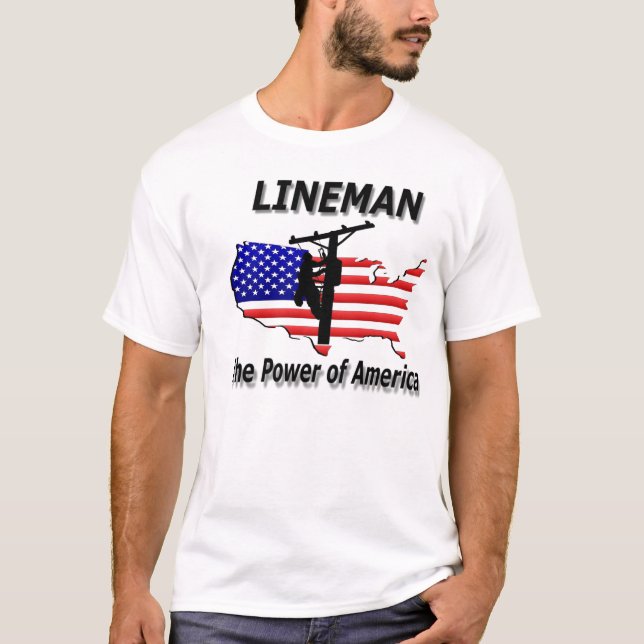 T-shirt Puissance de MONTEUR DE LIGNES (Devant)