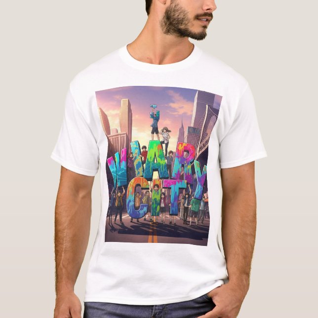 T-shirt Puissance des graffitis urbains (Devant)