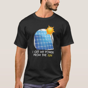 T-shirt Puissance Du Soleil I Solaire Panneau Solaire Éco