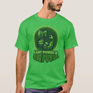 T-shirt Puissance plante - corps végétarien