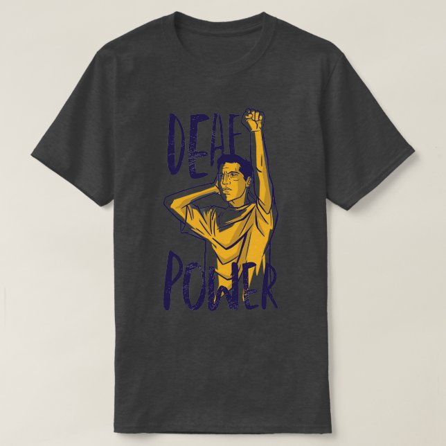 T-shirt Puissance sourde Sensibilité sourde perte d'auditi (Design devant)