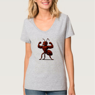 T-shirt Puissante fourmi - Dessin de dessin animé de la fo