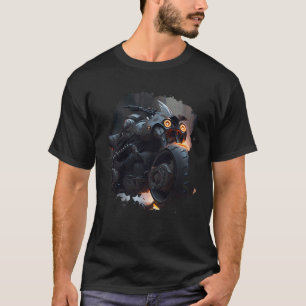 T-shirt Puissante Ténèbre Voyage d'une moto épique