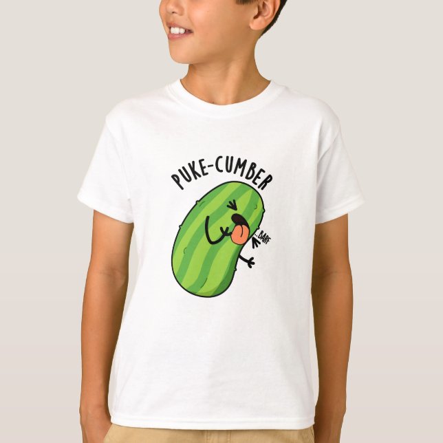 T-shirt Puke-cumber Funny Concomber Pun (Devant)