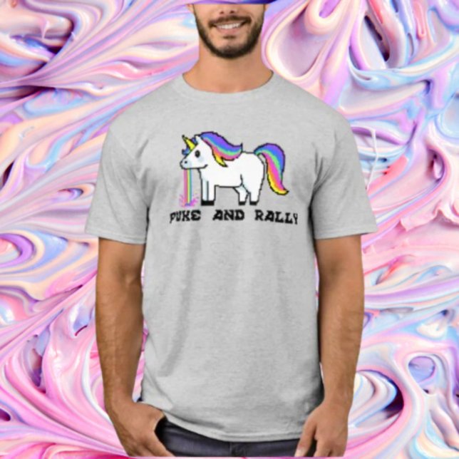 T-shirt Puke & Rally Rainbow Unicorn Chemise | Pixel (Créateur téléchargé)