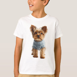 T-shirt Pull bleu Yorkie Enfants