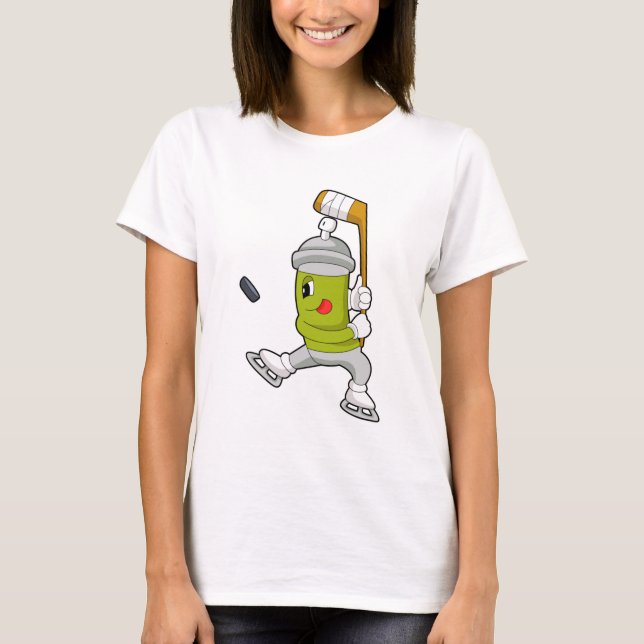 T-shirt Pulvérisateur de glace Hockey sur glace bâton de h (Devant)