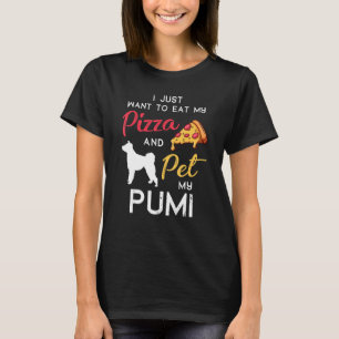 T-shirt Pumi Dog Pizza Propriétaire Noël Anniversaire