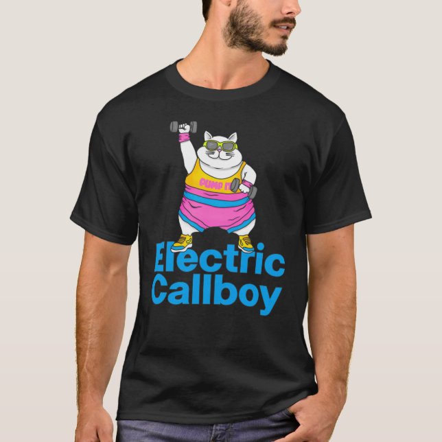 T-shirt Pump It Eletric Callboy retro (Devant)