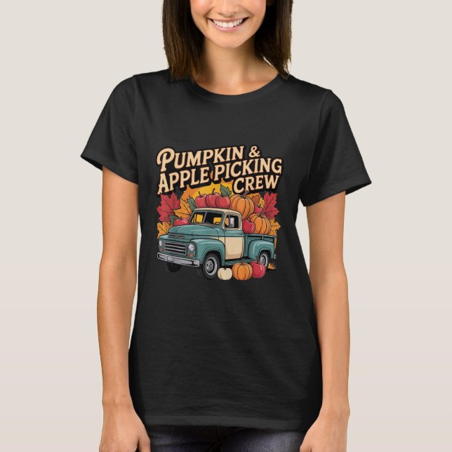 T-shirt Pumpkin And Cking Crew Fall Harvest Thanksgiving  (Devant)