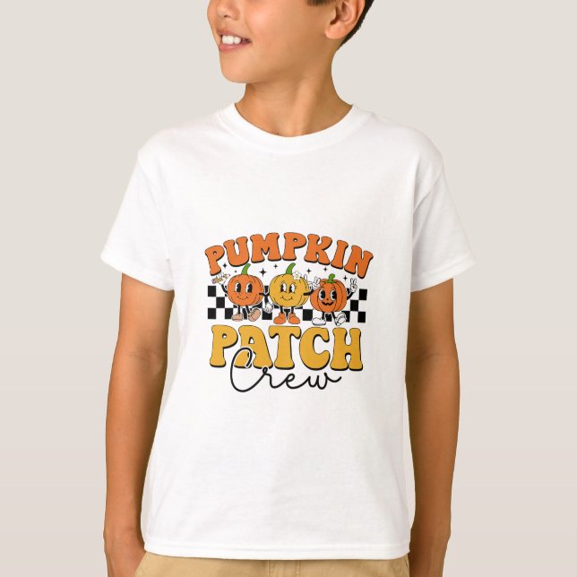 T-shirt Pumpkin Patch Crew Retro Fall Autumn Thanksgiving  (Devant)
