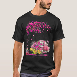 T-shirt Pumpkin Pink Truck October Breast Cancer Awareness