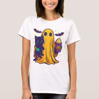 T-shirt Pumpkin Spice Ghost PNG|fall catful|fall cat png|g