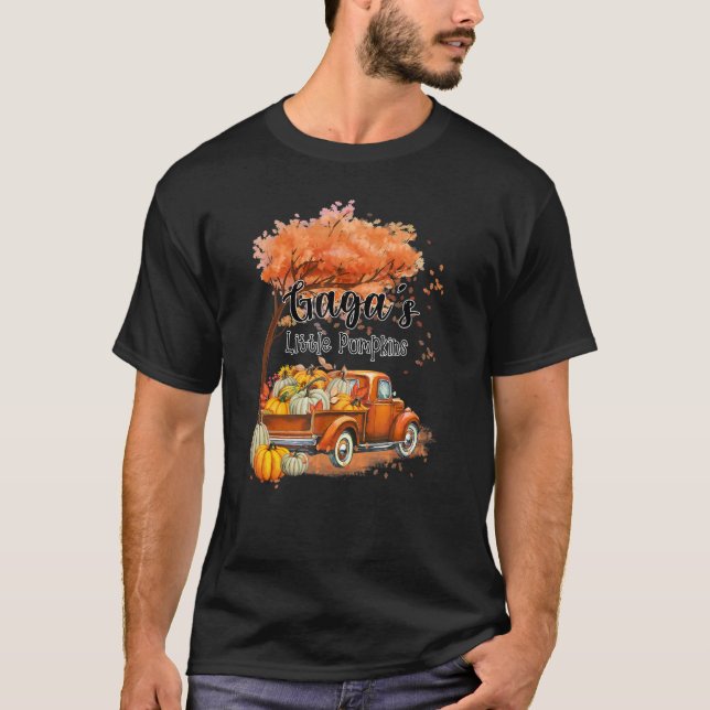 T-shirt Pumpkin Truck Gaga's Little Pumpkins Fall Thanksgi (Devant)