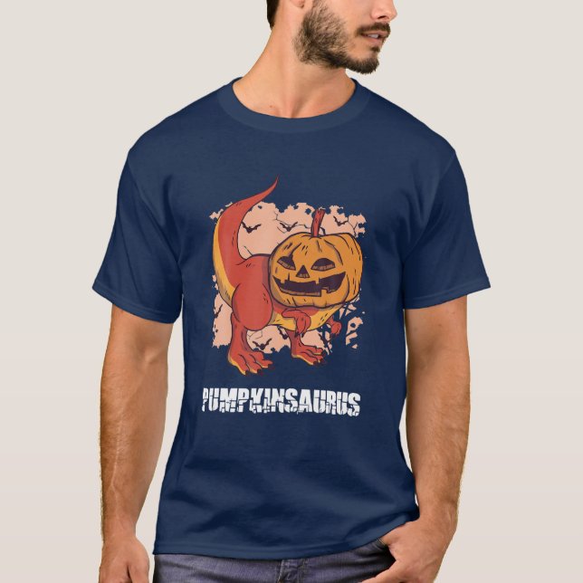 T-shirt Pumpkinsaurus Citrouille Rex Halloween T Rex Pumki (Devant)