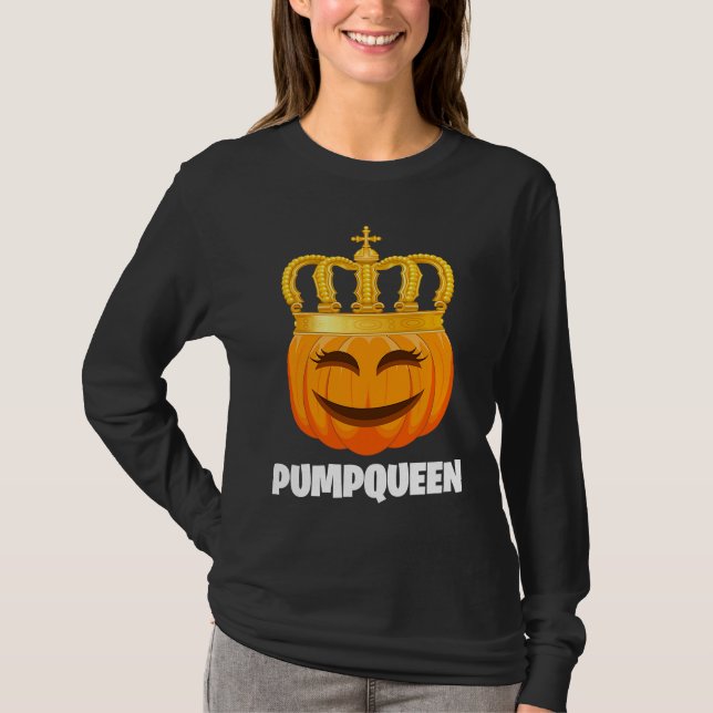 T-shirt Pumpqueen Couples Halloween Pumpkin (Devant)