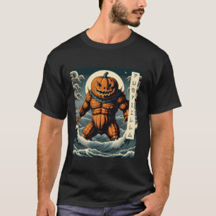 T-shirt Pumpzilla Citrouille Kaiju Funny Japonais Hallowee
