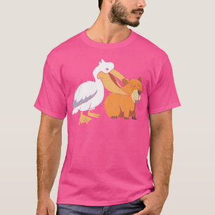 T-shirt Pun Animal Pelican Essaie De Manger Capybara