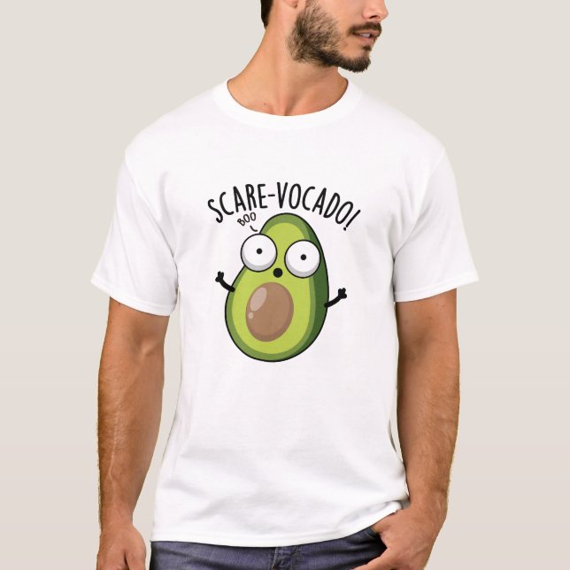 T-shirt Pun d'Avocado amusant Scare-vocaco (Devant)
