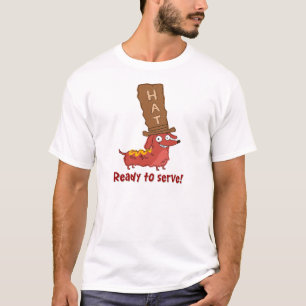 T-shirt Pun de hot dog teckel