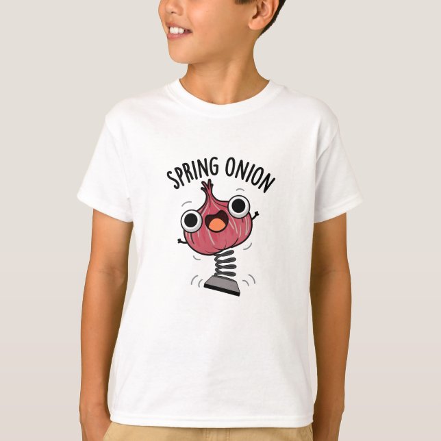 T-shirt Pun de légumes amusant à l'oignon de printemps (Devant)
