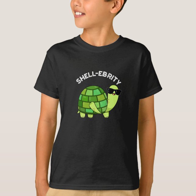 T-shirt Pun de tortue de la célébrité de Shell (Devant)
