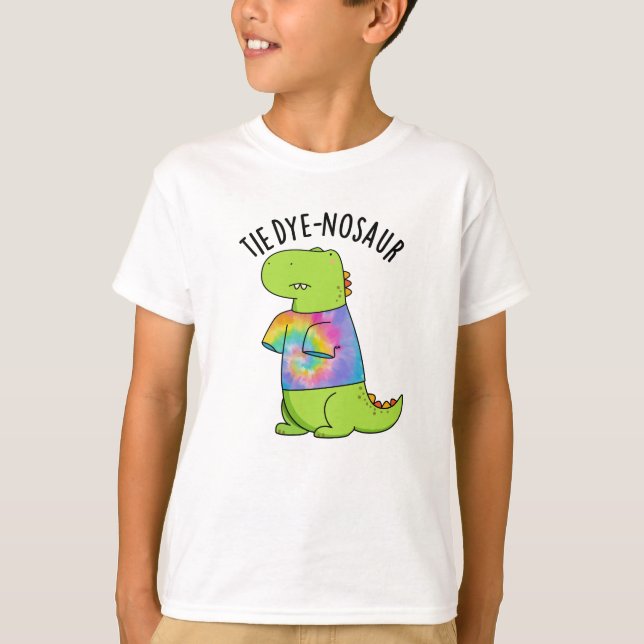 T-shirt Pun Dinosaure Dinosaure Dinusé à cravate (Devant)