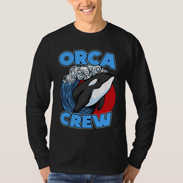 T-shirt Pun Orca Whale Graphic Orca Crew (Devant)
