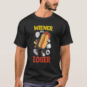 T-shirt Pun Wiener Ou Loser Pour Un Hotdog