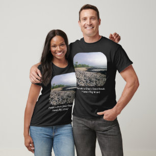 T-shirt PunaluGu Plage de sable noir Hawaii Big Island