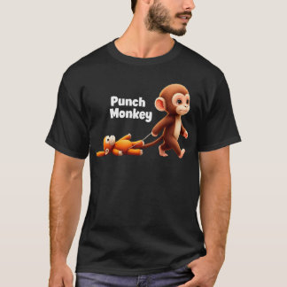 T-shirt Punch Monkey Viral Cute Graphic