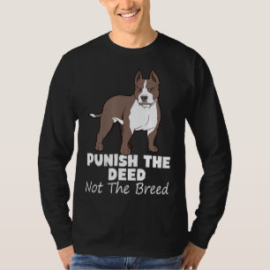 T-shirt Punir l'acte, pas la race Pitbull Gif Pit Bull