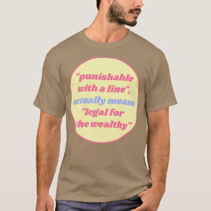 T-shirt Punissable Avec Une Amende signifie en fait juridi