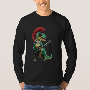T-shirt Punk Dinosaur Rock Et Chemises Roulettes Pour Enfa