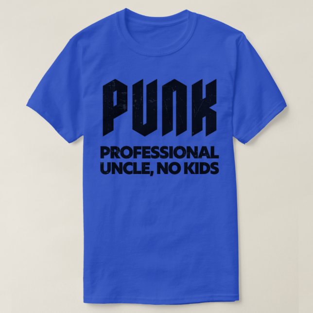 T-shirt Punk Professional Oncle No Kids Punk Rock Design 1 (Design devant)