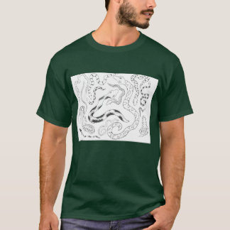 T-shirt Punk Rock Design #18 Snakes on Green