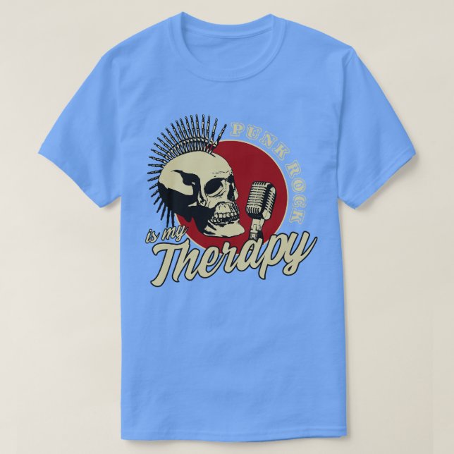 T-shirt Punk Rock est ma thérapie (Design devant)