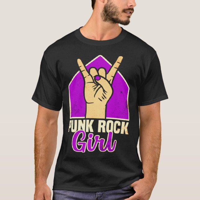 T-shirt Punk Rock Girl (Devant)