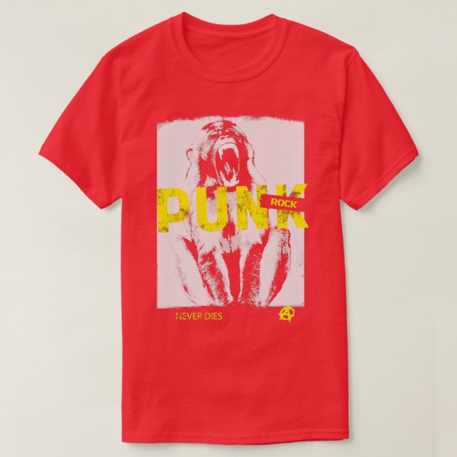 T-shirt Punk Rock ne meurt jamais (Design devant)